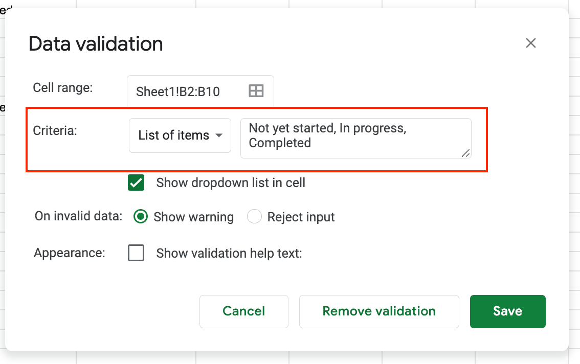 How To Create a Google Sheets Dropdown Menu